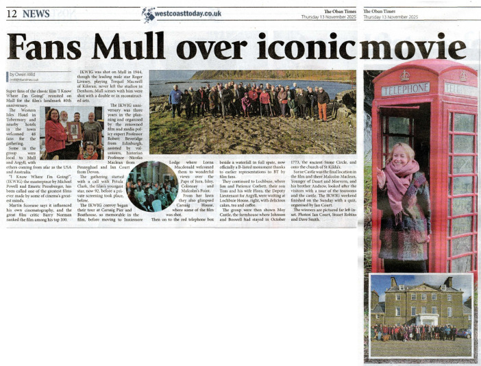 Oban Times Thursday 13th November 2025 