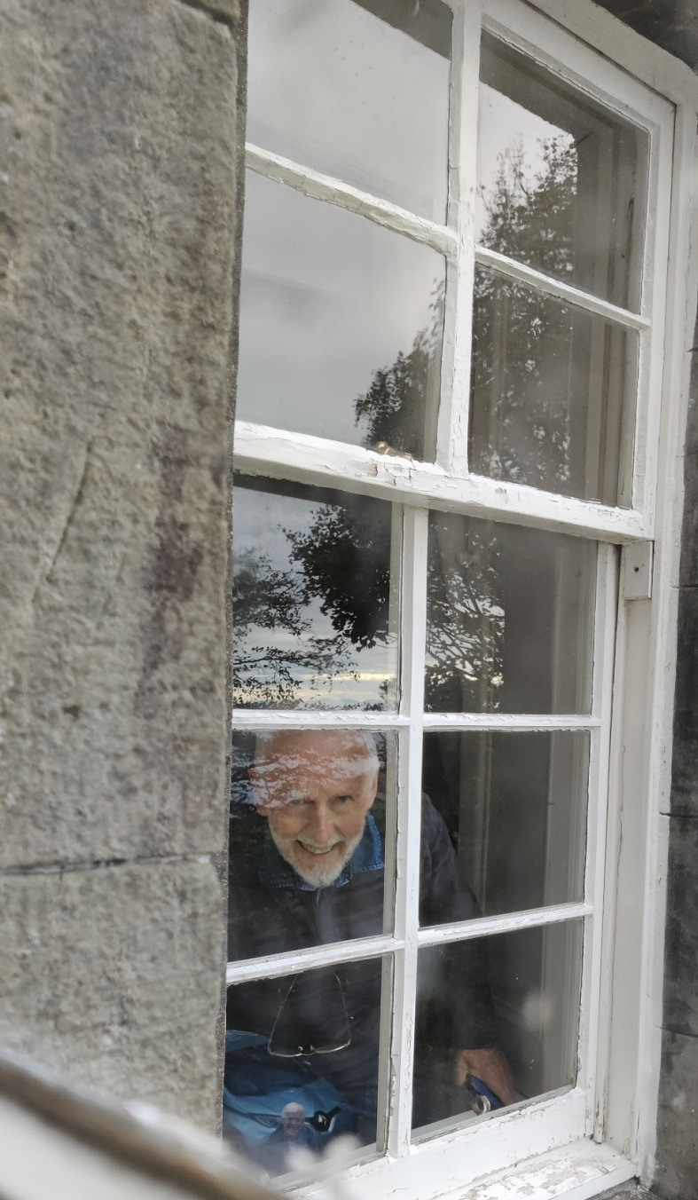 Ian Christie in the window