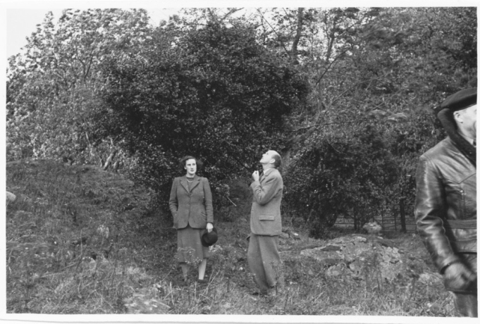 Jim Corbett's Mother. Michael Powell and Roger Liveseys stand in, in costume