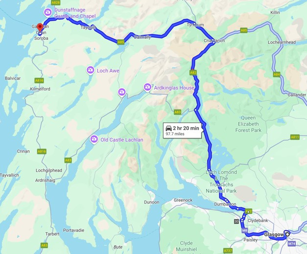 Glasgow to Oban